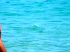 incredible blond topless and pussy ibiza beach