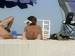 Just real nude MILFs at beach - voyeur