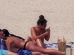 Big Boobs Topless Bikini Sexy Teens Beach Voyeur HD Video