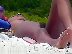 Gorgeous brazilian chicks beach voyeur vid