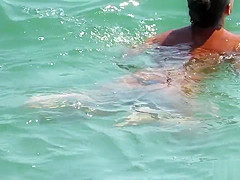 Real voyeur beach amateur fat boobs topless milfs video
