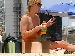 Nude beach voyeur films sexy ass women