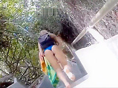 Hot girls going up the stairs in bikini 3