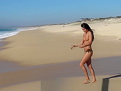 Fit Body - Watch me have fun on the beach before I masturbate
