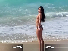 Fit Body - Watch me have fun on the beach before I masturbate