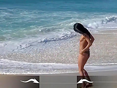 Fit Body - Watch me have fun on the beach before I masturbate