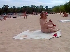 Teen nudists take off their clothes and play nude