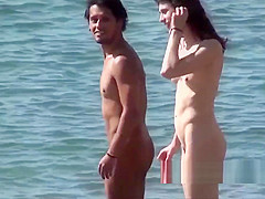 Big round ass sexy body naked nudist milfs spied at beach