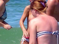 Hot Amateur Topless Voyeur Beach - Sexy Big Tits Babe