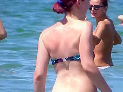 Hot Amateur Topless Voyeur Beach - Sexy Big Tits Babe