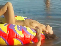 Spy nude girl picked up by voyeur cam at nude beach