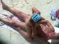 My mom riding dick on the beach