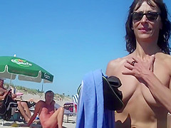 Mature Nudist Milfs Beach SpyCam Close-Up Voyeur HD Video