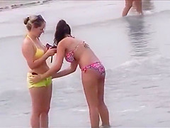 Pretty Bikini Girl At Beach