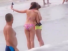 Pretty Bikini Girl At Beach