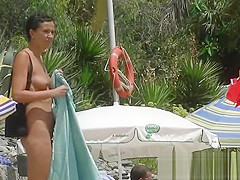 Saw this girl on nude beach in Spain