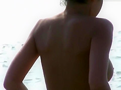 Sexy Brunette Hot NUDITS Beach Babe Voyeur Video