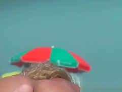 Real amateur nudist hotties with naked pussy at the beach