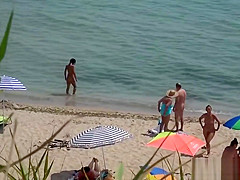 Nudist Milfs Sexy and Horny Tanning Nude At The Beach Voyeur