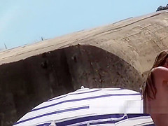 Amazing Blonde teen naked at Beach spied with hidden cam