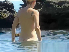 Saw this fit and firm Lady at the nudist beach