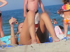 Sexy Hot Topless Babes on Nudist Beach
