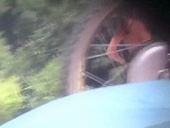 Nude Tanya playing frisbee on the beach