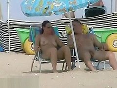 Hot from a nude beach voyeur with naked skinny chicks
