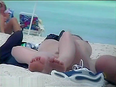 Perfect busty tits nude beach voyeur two for one