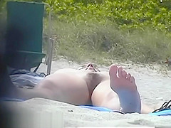 Lovely teens bare their bodies at a nudist beach