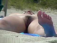 Lovely teens bare their bodies at a nudist beach