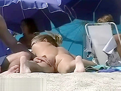 Appealing chicks caught on a hidden nudist beach