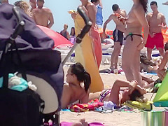 Sexy Topless Bikini teens beach Voyeur Spy HD Cam Video