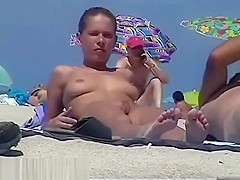 Nude beach adventure of fabulous little bimbos