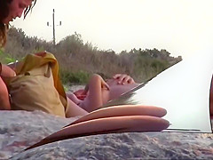 Hairy pussies on the beach close up