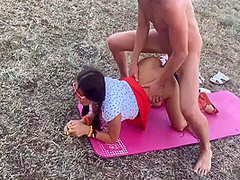 Adult Guys Seduced Young Schoolgirls And Really Fucked On The Grass