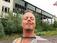 PUBLIC PICK UP DATE - german blonde hooker slut have a real sexdate pov