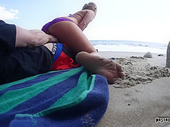 Sexy Girl, Candice Dare Is Sucking Dick On The Beach And Expecting To Get Fucked, From Behind