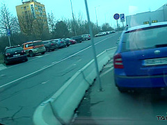 TakeVan - Charlotte- Unexperienced Driver Fucks Hot Sch