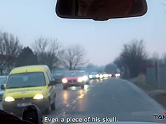 TakeVan - Charlotte- Unexperienced Driver Fucks Hot Sch