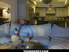 TeamSkeet - Cuckquean wife watches blindfolded teen get pounded by Husband