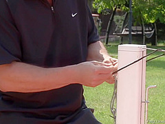 Tennis Coach Fuck The Rich In The Garden