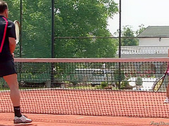 Tennis Coach Fuck The Rich In The Garden