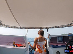 Rented a boat for a day and had sex on it with his Asian teen girlfriend