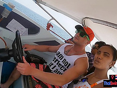 Rented a boat for a day and had sex on it with his Asian teen girlfriend