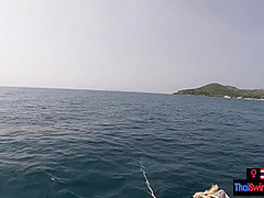 Rented a boat for a day and had sex on it with his Asian teen girlfriend