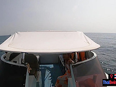 Rented a boat for a day and had sex on it with his Asian teen girlfriend