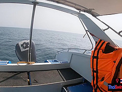 Rented a boat for a day and had sex on it with his Asian teen girlfriend