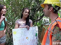Gia Paige, Alaina Kristar And Nikki In On Your Knees For The Trees