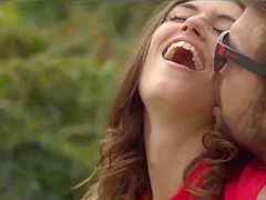 Babe Among The Bushes Fucked In Skirt Public Sex